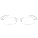 ALTEC VISION Rimless Reading Glasses - Men and Women Lightweight Readers 1.50