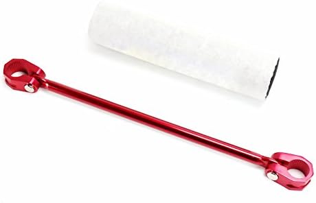 SUCAN 7/8" Strengthen Handle Bar + Handlebar Bar Foam Pad CRF450R CR500 XR250 Dirt Bike (300MM, Red)