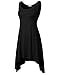 H2H Womens Scoop Neck Sleeveless Asymmetrical Hem Solid & Tie Dye Tunic Top