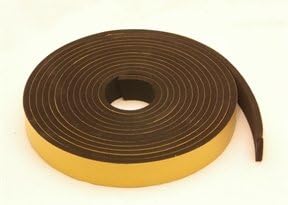 NEOPRENE RUBBER Self Adhesive Strip : 1" wide x 5/32" thick x 33 feet long