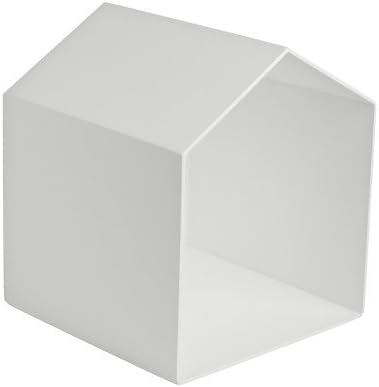 TOUPATOU-roof, Playful Storage in Iron Container Toilet Paper, White Black Misure: Cm14x14xh16 bianco