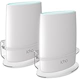 Netgear Orbi Wall Mount, BASSTOP Sturdy Clear Acrylic Wall Mount Bracket for NETGEAR ORBI AC3000/AC2200 Tri Band Home WiFi Router- (2 Packs)