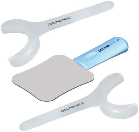 OSUNG Double Sided Photographic Intraoral Mouth Mirror with Handle, Occlusal Large Adult Size with Cheek Retractors Set