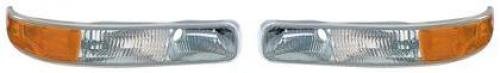 PAIR/SET - Compatible 2001-2002 Chevrolet Silverado 1500 HD Parking Lights Assemblies/Lens Cover - Left & Right (Driver & Passenger) Side Replacement For Chevrolet Silverado 1500 HD
