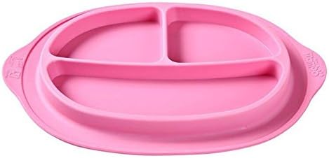 Baby One-piece Silicone Placemat Highchair Feeding Tray Round Silicone Lemon Placemat With Built in Plate Bowl for Kids, Toddlers, Kitchen Dining Table, FDA Approved BPA Free