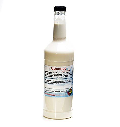 Coconut Shaved Ice and Snow Cone Flavor Concentrate Quart Size (32 Fl Oz)