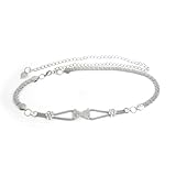 Women Metal Lobster Clasp Buckle Bowtie Shape Adjustable Waist Chain