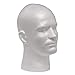 Male White Color Manikin Head Model Wig Glasses Stand Styrofoam Foam Mannequin Hat Display Stand