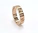 Luxury Shine Celebrity Love Rose Gold-Plated Band Ring for Women