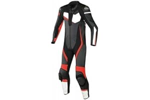 MATAGEAR Motorcycle New Red/Black One piece Track Racing Suit CE Approved Protection (XL)