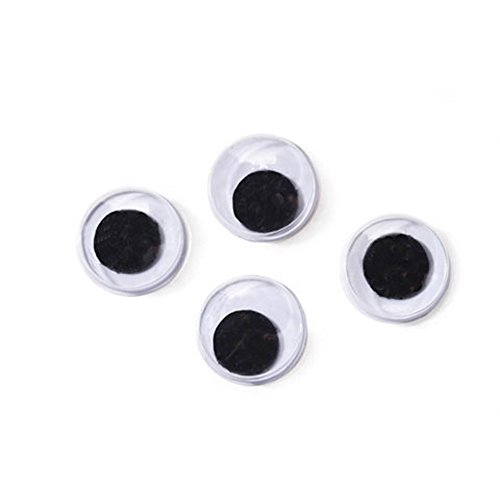 Paste On Eyes ME8-144 Eyes Moveable Paste on, Black, 8mm