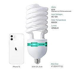 LimoStudio [4 Pack] 85W 6500K CFL, Compact