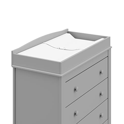 Graco Noah 3 Drawer Chest with Changing Topper (Pebble Gray) GREENGUARD Gold Certified, Baby