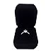 Maikun Womens 18k White Gold Rings Platinum-Plated Sparkling Cubic-Zirconia Wedding Engagement