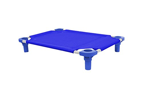 4Legs4Pets C-BL3022BL 30 x 22 in. Unassembled Pet Cot - Blue with Blue Legs