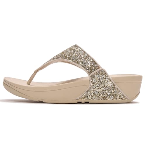 [フィットフロップ] 正規品 レディース サンダルLULU MULTI-TONAL GLITTER TOE-POST SANDALS Platino/Silver (25.0 cm~25.5 cm)