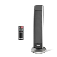 Lasko Oscillating Digital Ceramic Tower Heater for Large Rooms, with Adjustable Thermostat, Timer and Remote Control, 29 Inches, 1500W, Black, 5586