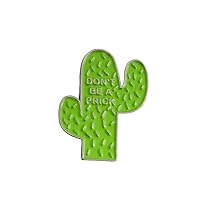 SephSmith Lemon Peach Pineapple Cactus Enamel pin Plant Fruit Badge Brooch Lapel pin Denim Jean Shirt Bag Cartoon Jewelry Gift for Kids (Silver Cactus)