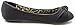 Charles Albert Ballet Flats for Women, Knotted Front Canvas Round Toe Dress Shoe, Black, 10