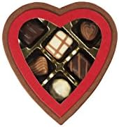 Deluxe Valentine Chocolate Truffle Gift Box, Mini Heart Shaped Chocolate Gift Box,6 Count By Chocolate Decor