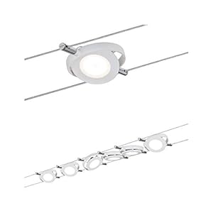Paulmann 94106 Touwsysteem RoundMac set uitbreidbaar warm wit 6x4W LED mat wit 94106 touwlamp hanglamp, 5000 x 160 x 24…