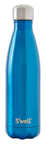 S'well Insulated, DoubleWalled Stainless Steel Water Bottle, Ocean Blue in 17oz