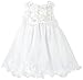 vyaji Taffy Baby Christening Baptism 3D Flower Dress Gown 6 Piece Deluxe Set 0-3 Months White