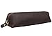 IBLUE Vintage Leather Zipper Pen Pencil Pouch Case Holder Bag #P-1 (Brown)