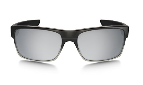 Oakley Men's Twoface Non-Polarized Iridium Square Sunglasses, Matte Black with Chrome Iridium, 60 mm