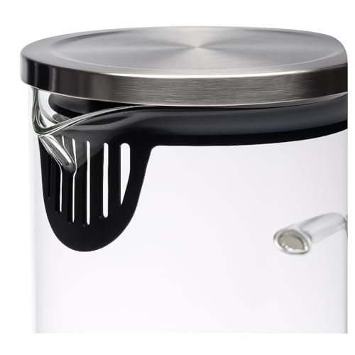 Jarra de Vidro Borossilicato com Tampa De Inox 1,4L – Design Facetado Elegante para Água, Sucos, Chá Gelado e Drinks (1,4L)