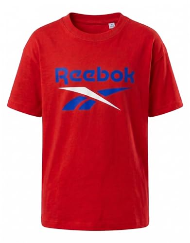Reebok Boys ID Logo Tee T-Shirt, Red, M(10/12)
