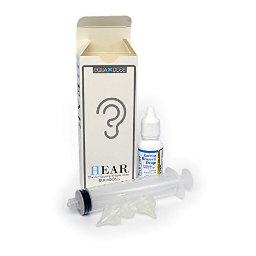 Hear Ear Wax Removal Kit, Ear Syringe for Ear Irrigation, Includes: Earwax Removal Drops, Syringe, 3 SafeFlush Tips