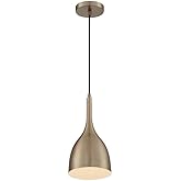 Nuvo Bellcap-1 Light Small Pendant in Nautical/Coastal Style-9.75 Inches Wide by 8.13 Inches High-Burnished Brass Finish -