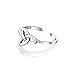 Celtic Trinity Knot Work Circle Triquetra Pinky Midi Toe Ring for Women Teens Oxidized .925 Silver Sterling Adjustable