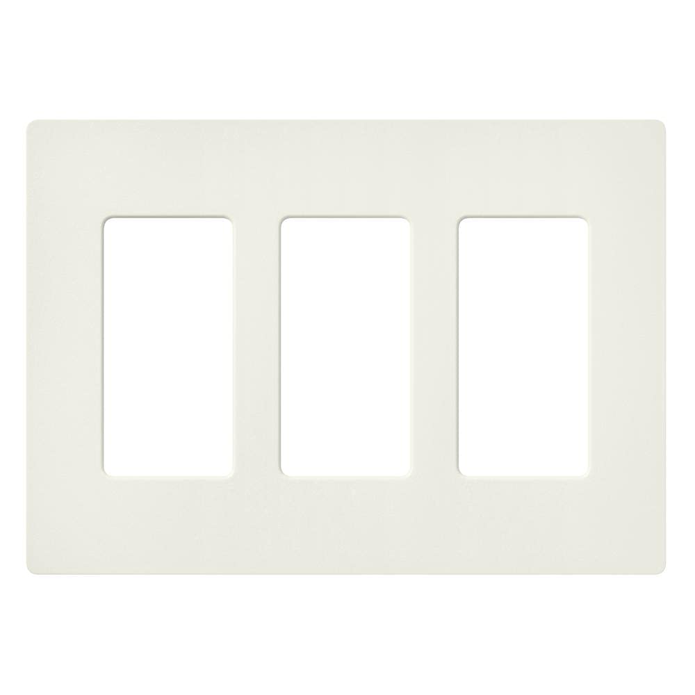 Lutron Claro 3 Gang Decorator/Rocker Wallplate, Satin, Biscuit (1-Pack) | SC-3-BI