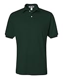 JERZEES ADULT JERSEY POLO WITH SPOTSHIELD (FORESTGREEN) (LARGE)