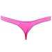 FFESHOW Men's Smooth Bikini Pouch Underwear G String Thongs (Rose)