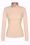 Zeagoo Women's Basic Slim Fit Long Sleeve Turtleneck T-shirt Top and Blouse