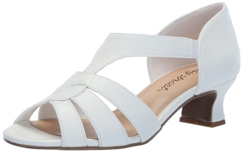 Easy Street Women’s Essie Heeled Sandal, White, 7.5 X-Wide