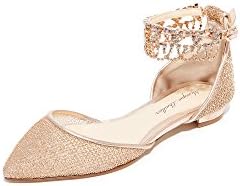 Monique Lhuillier Women's Clarke Point Toe Flats, Rose Gold, 40 IT