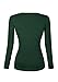 Simier Fariry Women's Long Sleeve Shirts Bottom Wrap Blouse Tops Green S