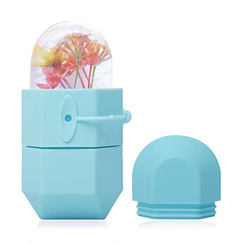 Ice Mold for Face, 2 Shapes Design Ice Roller for Face and Eyes, Silicone Material, Reusable Facial Ice Roller for Tighten Skin, De-Puff Eye, Remove Fine Lines