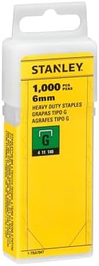 Stanley Type G Staples 6 mm Silver Set of 1000 Yellow STANLEY 1-TRA704T view 6