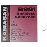 kamasan b981 barbless specimen hooks size 8