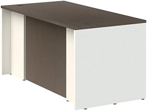 OfisLite Desk Model 2053 Complete Desk, White/Espresso