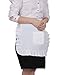 UoUo Adjustable White Half Apron with Pocket, Coffee Apron, White, Size No Size