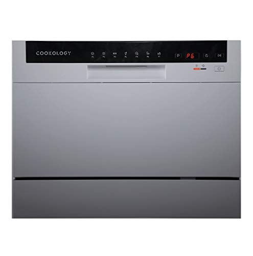 Cookology Silver Table Top Dishwasher, 6 place settings, Mini Countertop