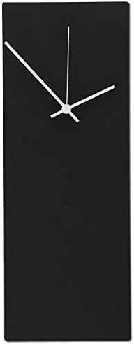 Metal Art Studio Blackout Clock Large Modern Wall Decor, Black Face/White Hands