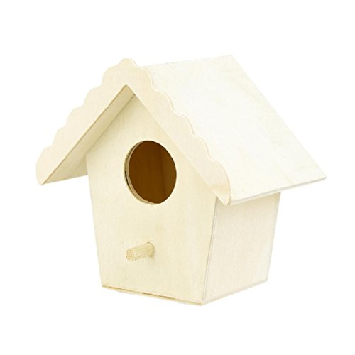Morrivoe Bird Wooden Box Wooden Birdhouse Creative Wooden Hanging Bird House Nest DOX for Outside Window Nest House