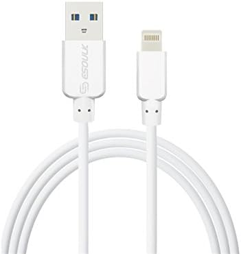 Charger Cable for iPhone, 5ft Nylon Braided 8 pin Charging Cables USB Charger Cord, Compatible iPhone 7/7 Plus/6s/6s Plus/6/6 Plus/5/5S/5C/SE/iPad air iPod and more (White 1-Pack)